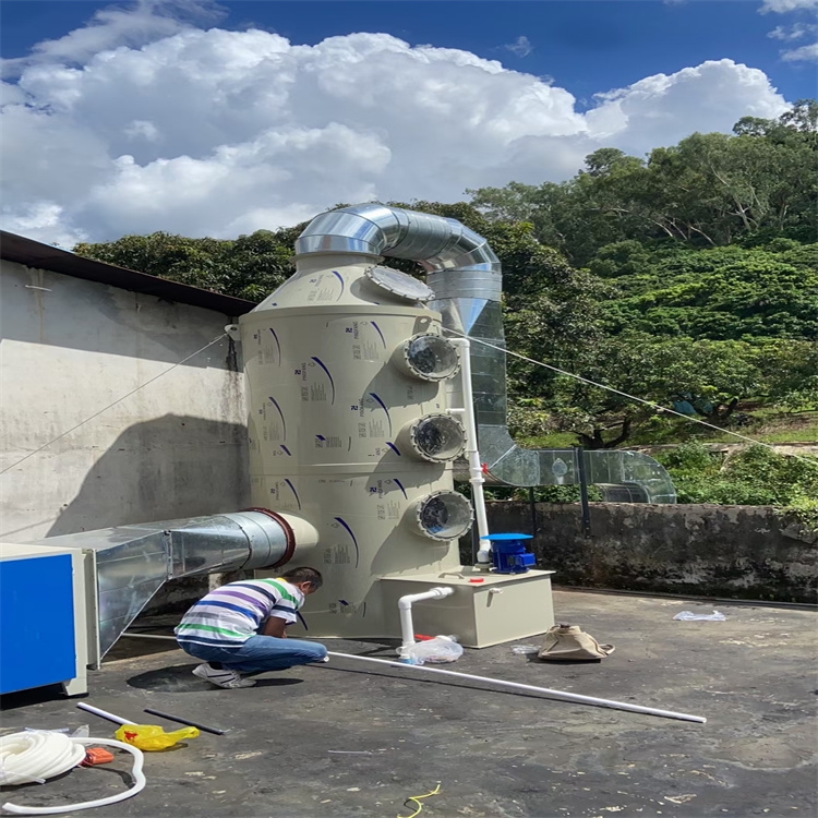 南澳廢氣處理公司承接 大鵬除粉塵噴淋塔安裝 葵涌PP噴淋塔