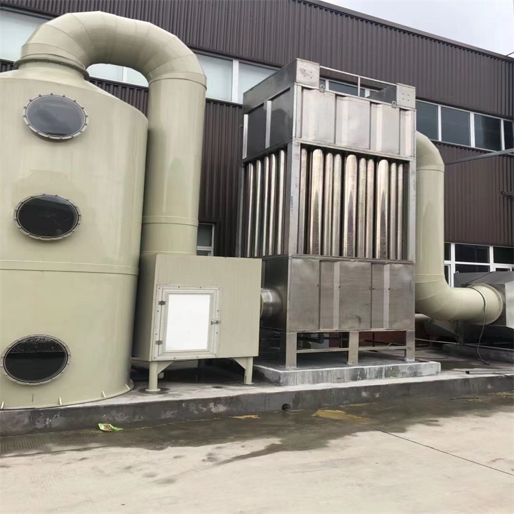 松崗廢氣處理公司承接 福永除粉塵噴淋塔安裝 石巖PP噴淋塔